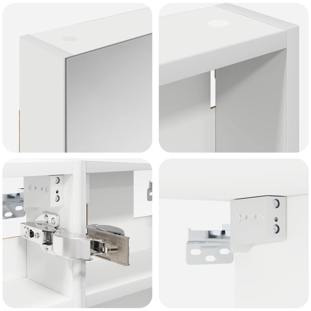 Bathroom Cabinet Set 3 pcs 80 x 10.5 x 50 cm Particleboard