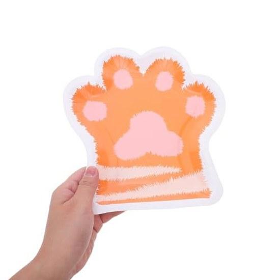 Kichvoe Cat Paw Plates 30 pieces Adorable kitten paper fruits snacks desserts cakes - perfect paw-shaped serving tray baby shower tea parties.