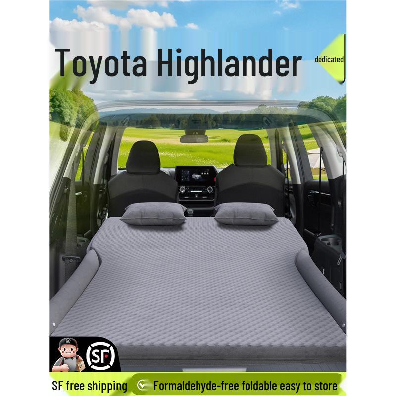 Надувной матрас в багажник Toyota Highlander 2024 для заднего сиденья и семиместного автомобиля.
