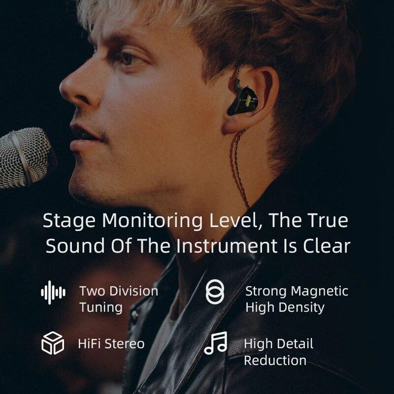 KZ EDX Wired Earphones With Microphone Dynamic HIFI Bass Music Earbuds In Ear Monitor Headphones Noise Cancelling Sport Headset