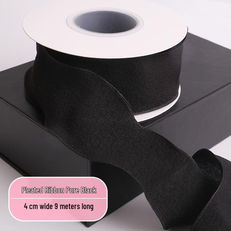 Кружевная лента с плиссированной волной, 4 см, для подарочных бантов, украшения тортов и DIY-ремней для одежды