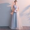 Temperament evening dress women's 1011 new summer banquet elegant long black socialite annual meeting dress dress