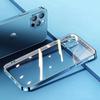 Coque Antichoc - pour iPhone - 13 Pro Max - Souple - Contour chromé bleu - 6,7 pouces