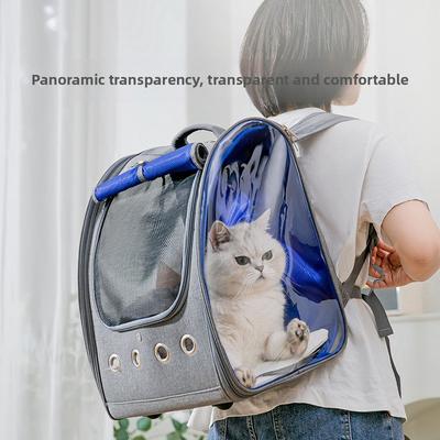 Сумка для выгула собак, переносной рюкзак для кошек, космическая капсула, дышащая, большой емкости, для кошек с принадлежностями для животных