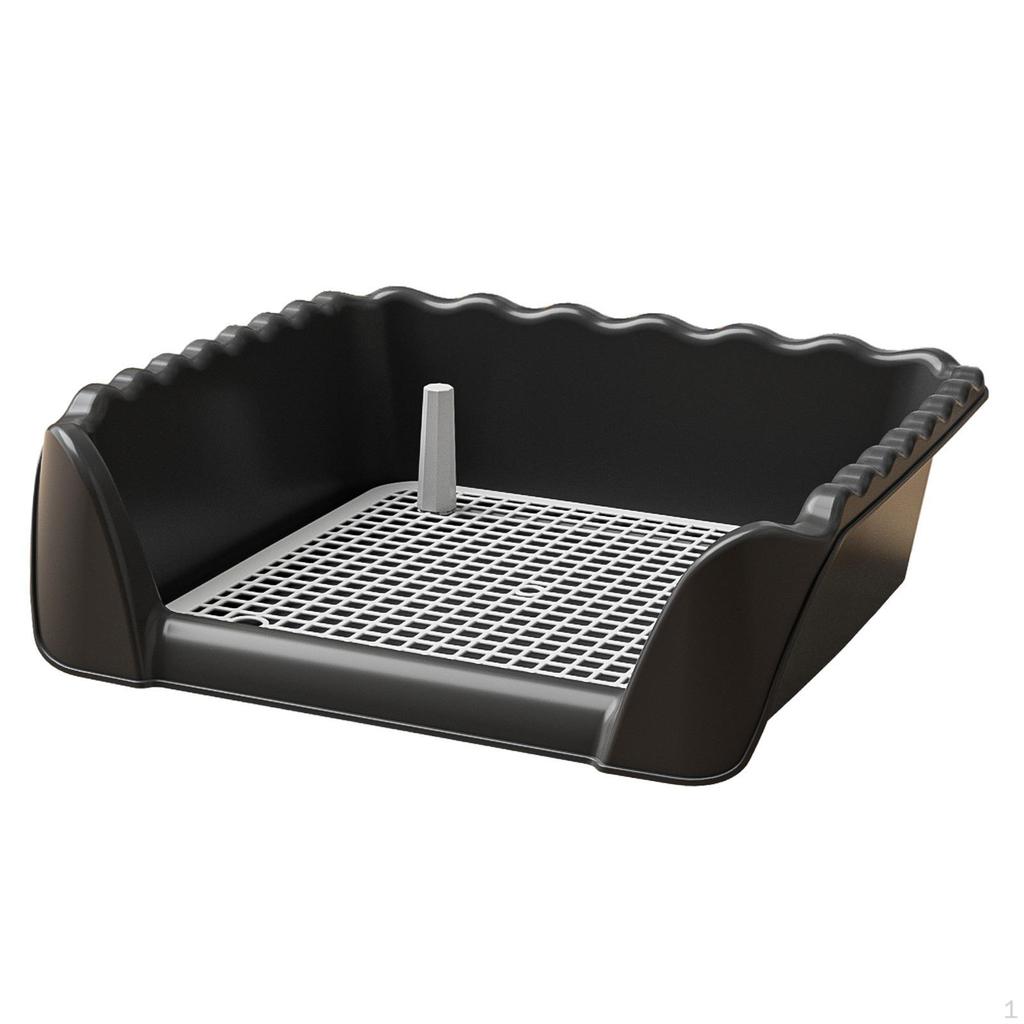 Поднос для туалета для собак, устойчивый к брызгам, легко чистящийся держатель для подушечки для мочи со стойкой для мелких животных