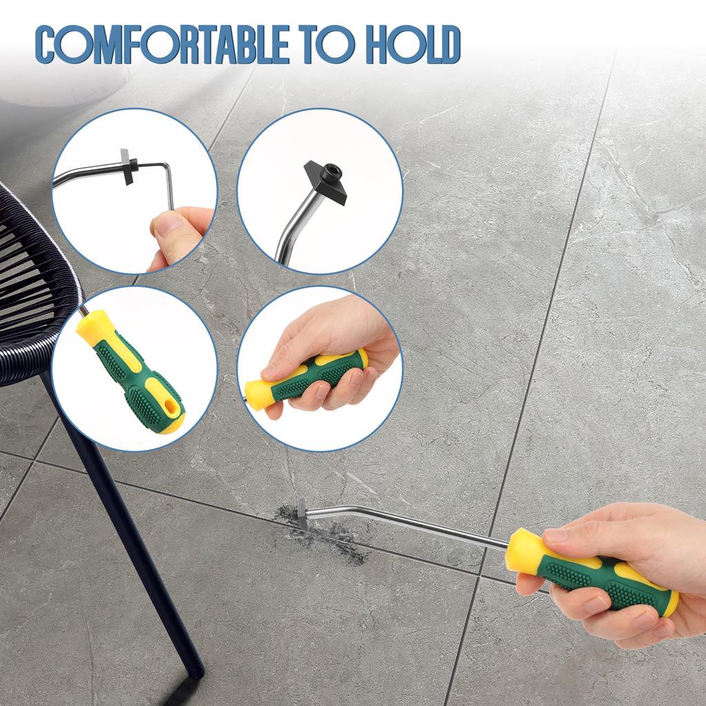 Набор инструментов для удаления затирки с 6 лезвиями: скошенное лезвие, лезвие с эмери, инструменты для герметизации затирки, инструмент для удаления затирки для очистки напольной плитки