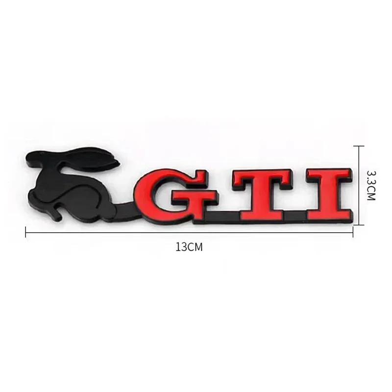 opq1 1Pcs Car Accessories Grille Badge Sticker Rabbit GTI Logo Decal For VW GTI Polo Golf Passat Scirocco Jetta Tiguan Beetle Touran