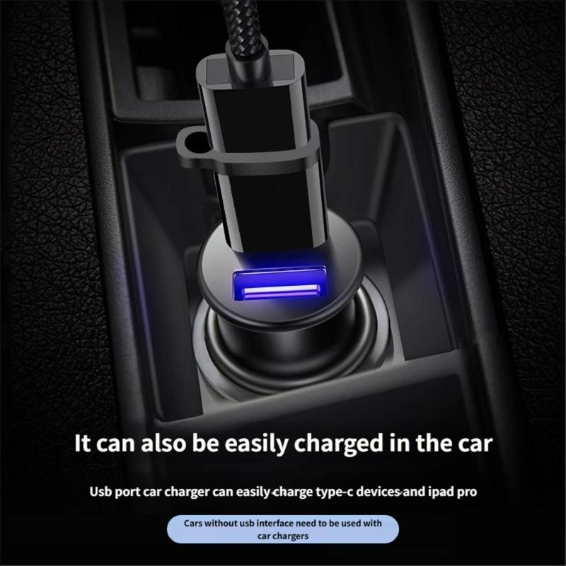 Адаптер USB C Female на USB 3.0 Male, Быстрая зарядка 5 Гбит/с, Передача данных, Многофункциональный USB OTG Конвертер с ремешком против потери