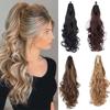 Long Curly Ponytail Claw Synthetic Natural False Hair Clip In Hair Extensions For Women Heat Resistant Hairpieces