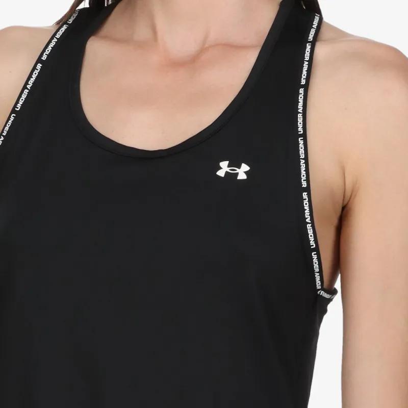 Under Armour Женская майка без рукавов Knockout Tech Топы Черный Белый 1389851-001