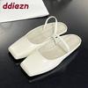 Fashion Big Size Fashion Square Toe Ladies Flats Sandals Slides Shoes Female Slip On Footwear Women Flats Sandals Slippers Shoes Mules