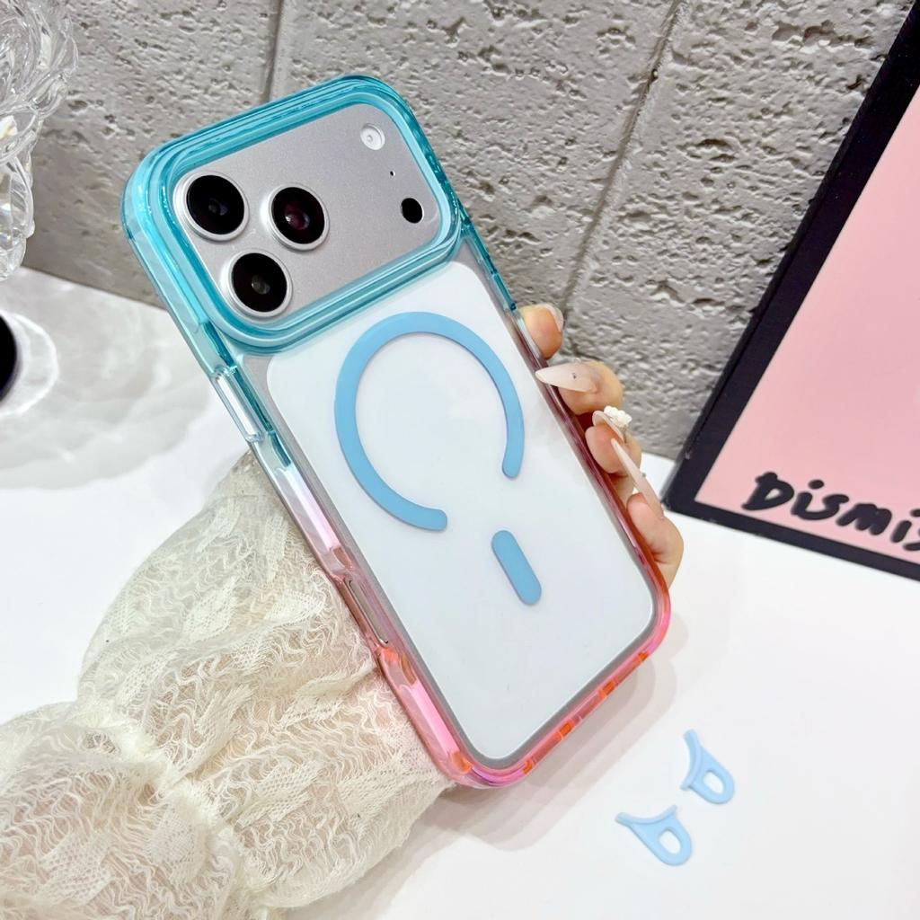 Применимо к iPhone 11 Pro Max, градиентный двухцветный чехол для мобильного телефона, прозрачный, с магнитной защелкой, Apple 11, всесторонний, противоударный, защитный чехол