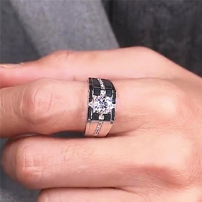 Серебряное кольцо 5A циркон для мужчин женщин свадебные изысканные ювелирные изделия аксессуары вечеринка подарок мода
