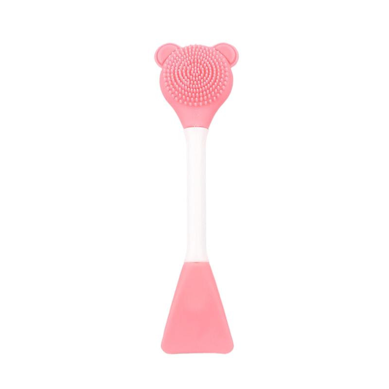 Silicone Facial Cleansing Brush Spatula 2-in-1 Blackhead Removal Deep Cleaning Exfoliator Scrub for Pore Facial Skin Care