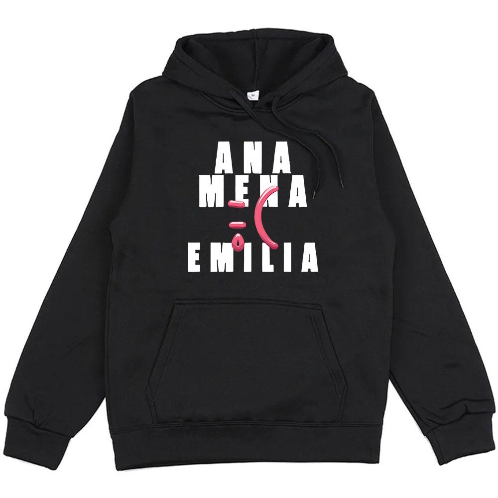 Ana Mena Emilia CARITA TRISTE Hoodies Streetwear Winter Men/Women Streetwear Graphic Clothes Hooded Fleece Unisex