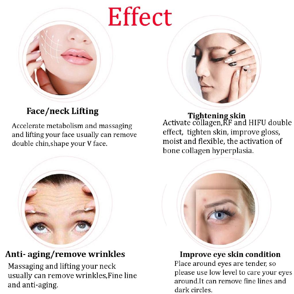 20 Вт Мини HIFU RF Радарные Линии V-образная Подтяжка Лица Против Морщин Подтяжка Кожи Ультразвуковой Аппарат для Лифтинга Лица Инструмент для Ухода за Лицом