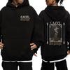 Singer Cazzu Latinaje 2025 New In Album Double Sided Print Black Sweatshirt Men Women Fashion Y2k Pullover Unisex Fleece Hoodie