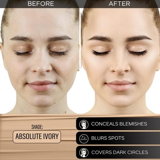 FACESCANADA Celeb Glow Kit | Серебряный строб-крем (30мл) + Мини-тональная основа Absolute Ivory All Skin Day Hydra Matte (15мл) | Набор для макияжа с полным покрытием