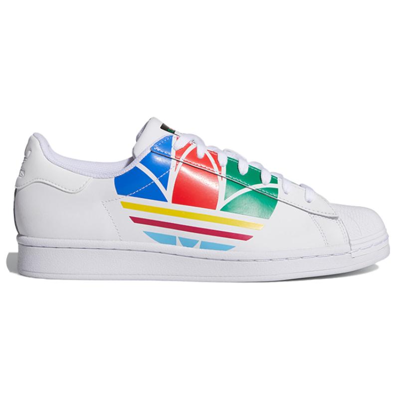 adidas Кроссовки Superstar Pure 'Colorful Trefoil Cloud White' FU9519