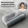 Upgraded Version Popular Wormwood Hot Compress Cervical Pillow for Heating & Cylinder Protecting Cervical Spine and Aiding Sleep