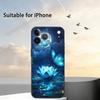 Чехол для телефона «Сияющий цветок лотоса» для iPhone 17,16,15,14,13,12,11 Plus,Pro Max,XS,Мягкий силиконовый черный чехол