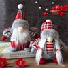 Faceless Doll Forest Old Man Ornament Fashion Plaid Hat Old Man Doll Scene Ornament