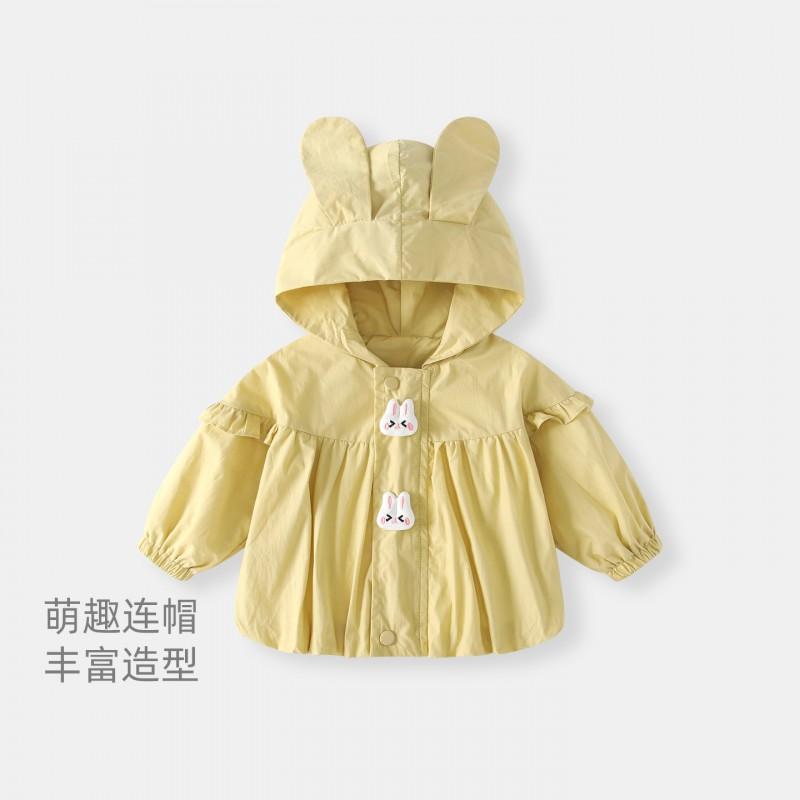 Girls Jacket 2026 Toddler Outerwear Lightweight Casual Hoodless Coat 1-3 Years Old