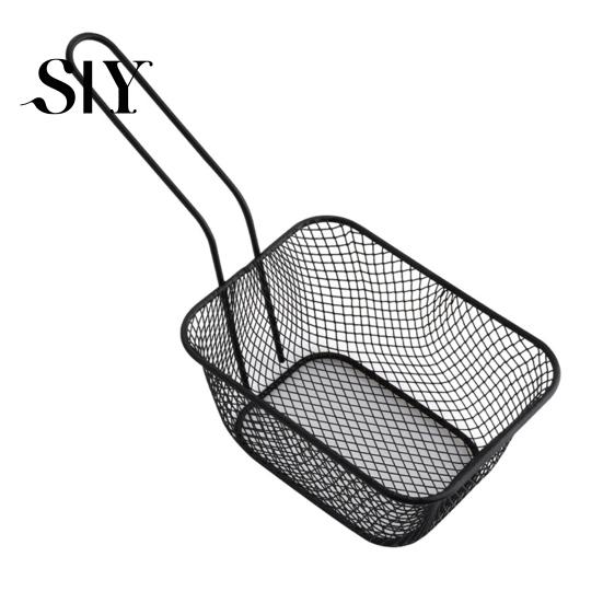 Stainless Steel Basket French Fry Serving Mini Chips Deep Baskets Hangable Fryer Tool Food Presentation Strainer Ergonomic Grip Accessory Fried