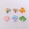 100pcs Kawaii Simulated Miniature Tree Resin Flatback Cabochon DIY for Phone Case Hairpin Keychain Earring Scrapbook Accessories