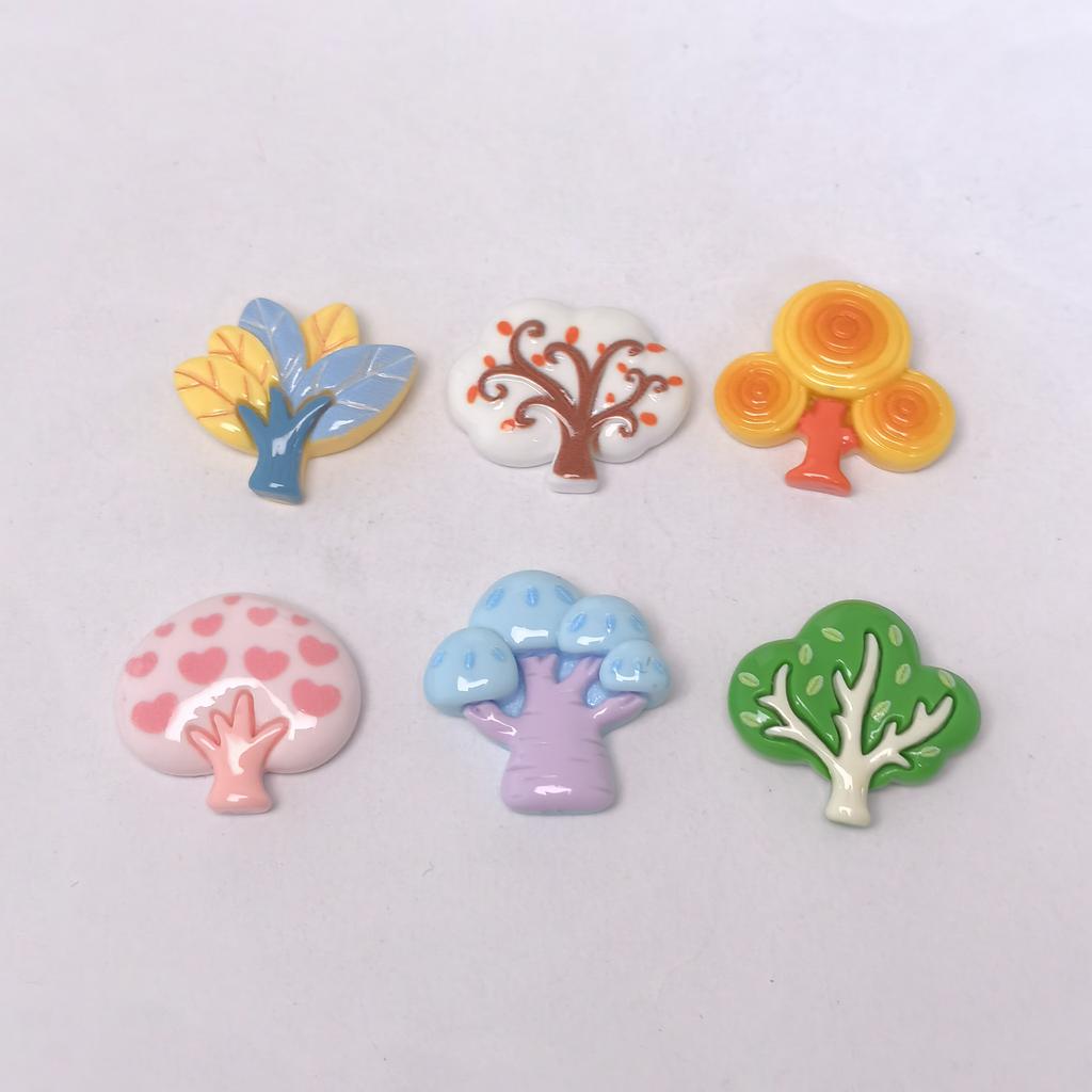100ocs Resin Simulation Tree Flatback Cabochon Scrapbook Kawaii DIY Jewelry Charms Embellishments Accessories
