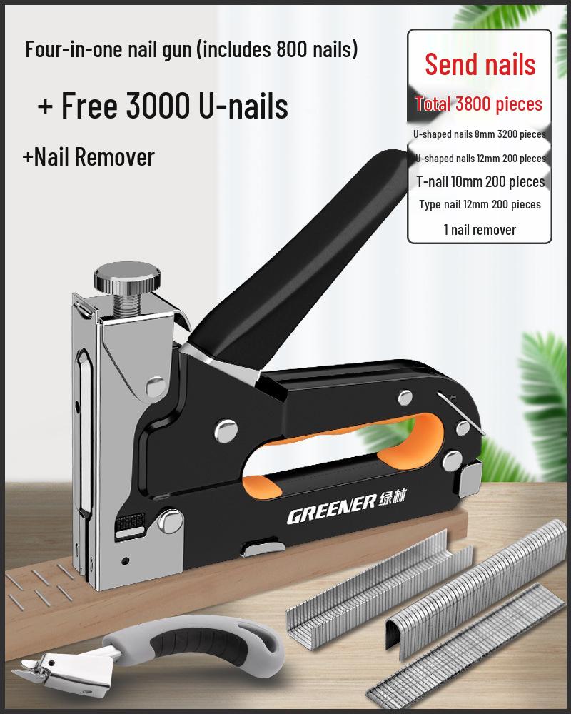 Martin Manual Nailing Gun, Staple Gun & Air Nailer for Woodworking - Household U-Shaped Stapler