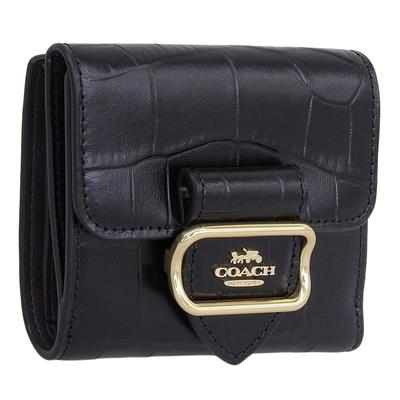 Кошелек складной двухслойный кошелек компактный Outlet Brand кожа CM263 женский (ЧЕРНЫЙ/Черный) [Элемент]