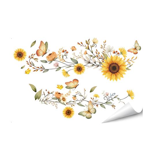 Green Potted Plants Stickers Wall Stick Floral Peel And Plants Vines Wall