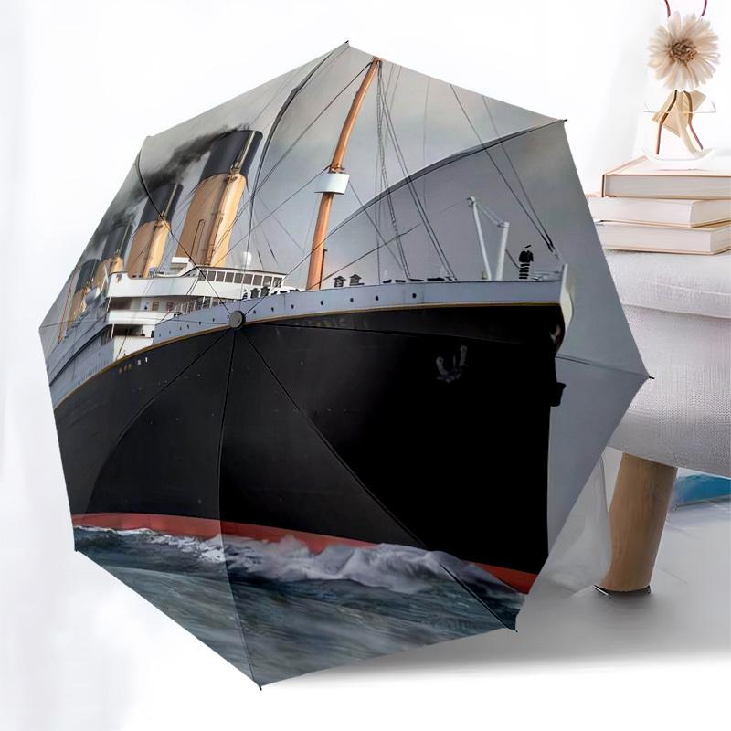 1pc Titanic, Ocean Themed High-quality Umbrella,Automatic Opening and Closing Umbrella,Multi-functional Umbrella G0811182
