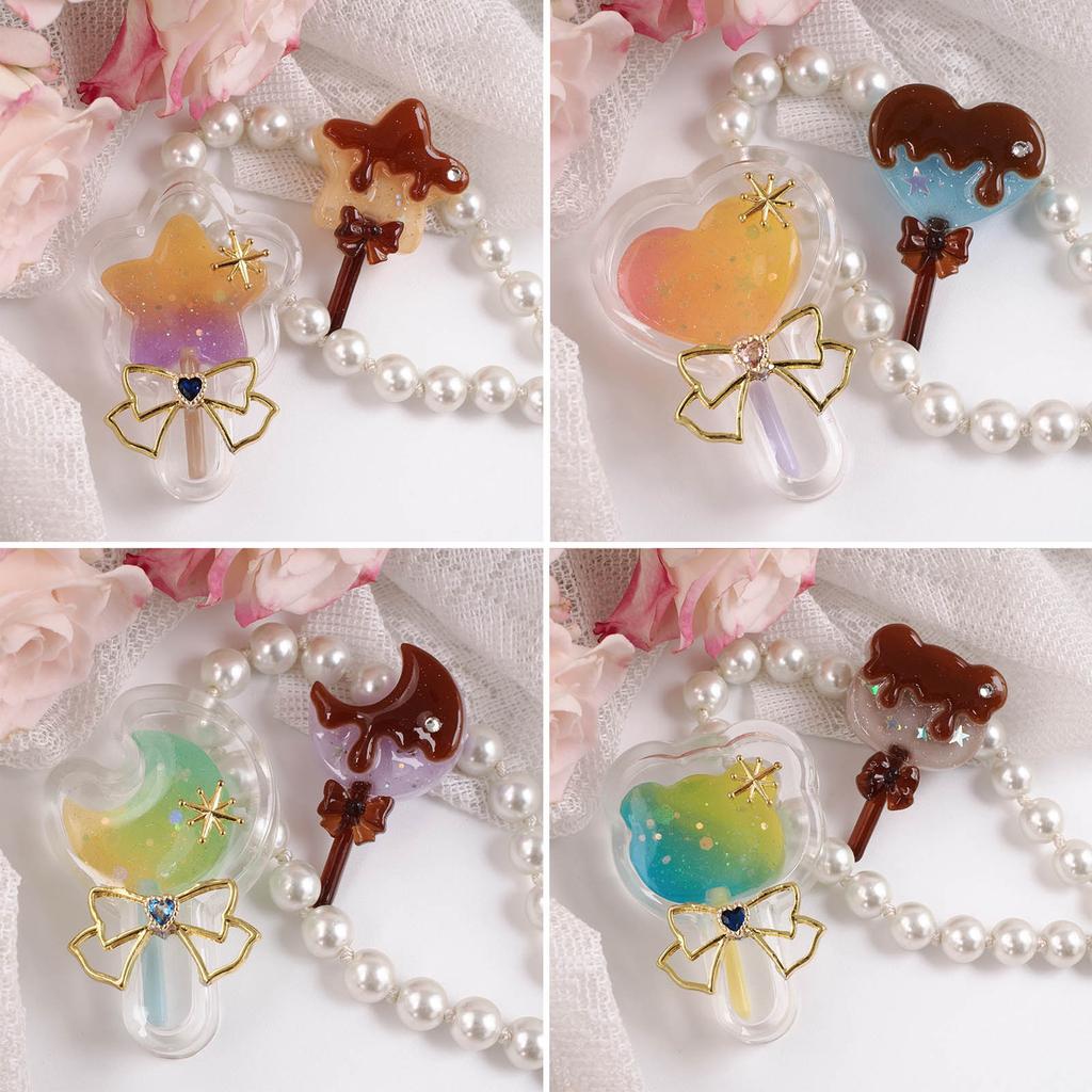 Милая форма для леденца с зыбучим песком, форма для кулона ручной работы, силиконовая форма для литья смолы, для DIY брелока, ювелирных изделий, антипригарная