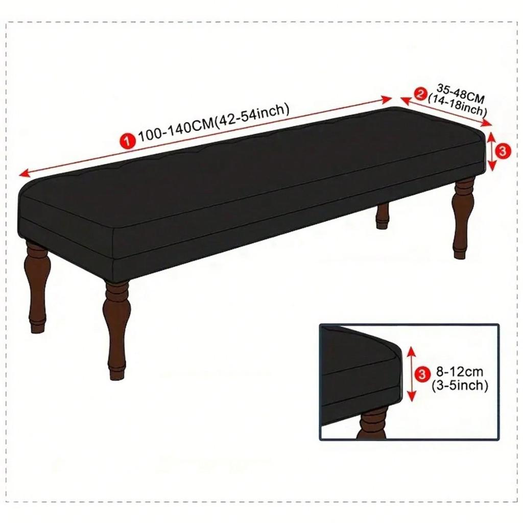 Покрытие для скамьи из флиса «Серебряная лиса», Эластичное, Полностью закрывающее, Пыленепроницаемое, Чехол для скамьи, Чехол для сиденья пианино