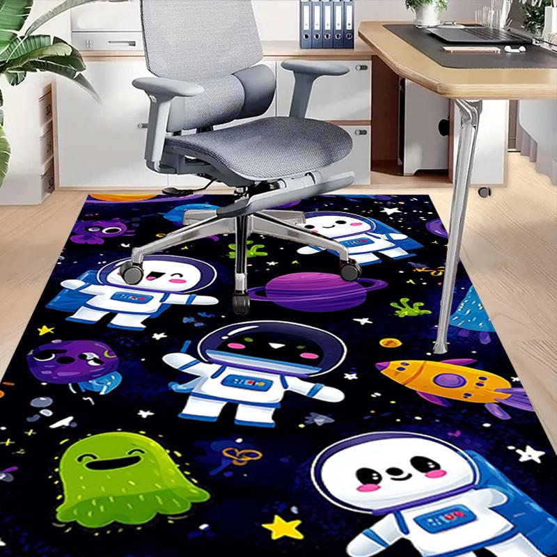 1PC space explorer space creature Anti-slip carpet, suitable for Office, bedroomand playrooms. It can also be used as a sofa footrest cover-W97
