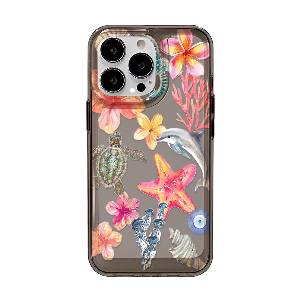 Чехол для iPhone 16 15 14 Plus 13 12 17 Pro Max Plus Мягкий чехол Морская жизнь Для iPhone 11 17 Air 16 17 Чехол Funda Cover