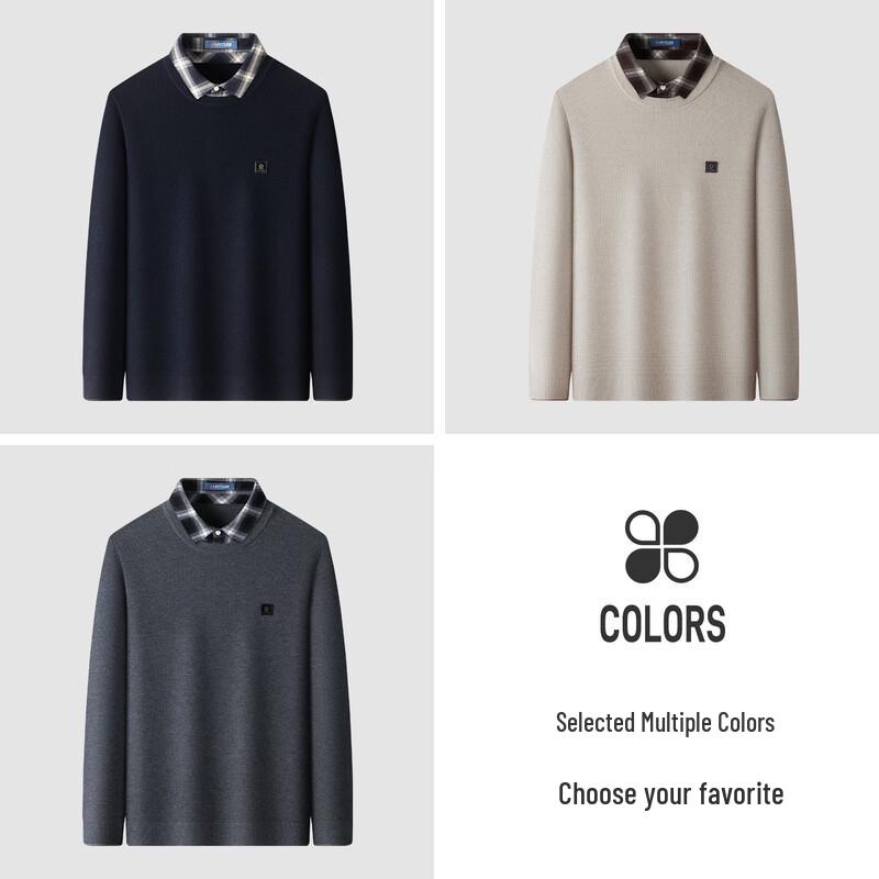 MONTAGUT Men's Lambswool Blend Pullover Sweater