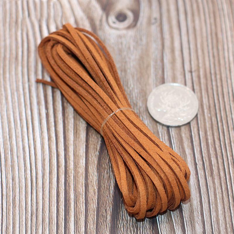 5M Длинный Кожаный Шнурок Плоский Искусственный Замшевый Шнур Нить DIY Браслет Фурнитура Веревка Шнур Изготовление Ювелирных Изделий Толщина 3мм Принадлежности