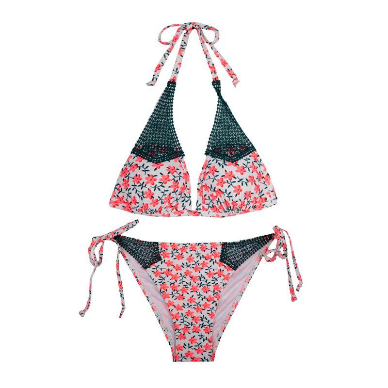 Women's Pink and White 2-piece Swimsuit HIGH PRESSURE