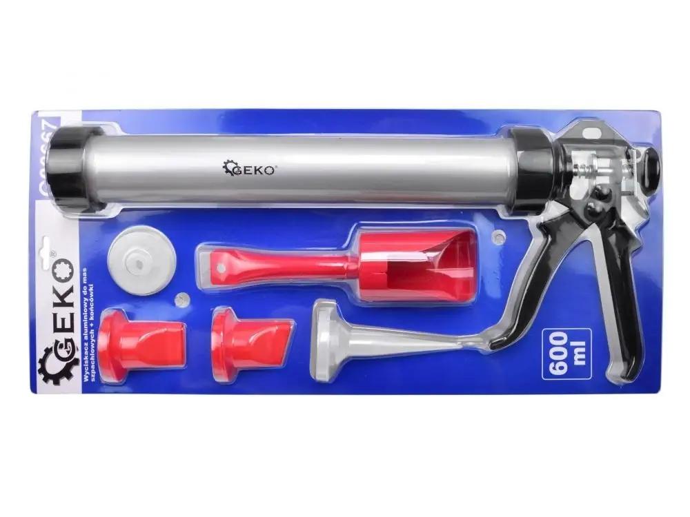 Wyciskacz Geko G00667 Do Silikonu I Mas Szpachlowych 600 Ml + Końcówki