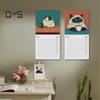 1/2Pcs 2025 Wall Calendar Cats Chillin' with Coffee Wall Calendar 12 Monthly Coffee Cats Calendar Family Office Organizer for Cat Lover Gift
