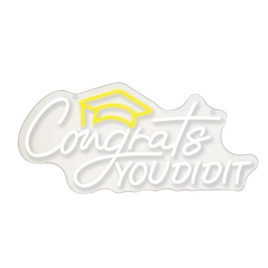 Светодиодная неоновая вывеска Congrat Grad, не мерцает, яркость регулируется, питание от USB, ночник Congrat Graduation Sign