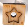 Звезда Кожаный режущий штамп Деревянная основа Острое стальное лезвие Многофункциональный кожаный вырубной пресс для поделок, декора