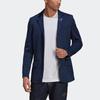 Adidas Originals X Human Made Collaboration Heart Embroidery Logo Solid Color Slim Fit Single Breasted Blazer Men Blazer Deep-Blue GR3715