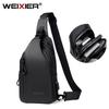 WEIXER Men Fashion Multifunction Shoulder Bag Crossbody Bag On Shoulder Travel Sling Bag Pack Messenger Pack Chest Bag For Male