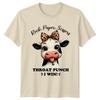 Rock Paper Scissors Throat Punch I Win! Sarcastic Cow T-Shirt