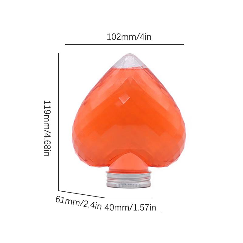 10 шт. 300 мл пластиковые бутылки в форме сердца для хранения напитков контейнеры бутылки для питьевой воды пластиковые бутылки для воды с крышками колпачки