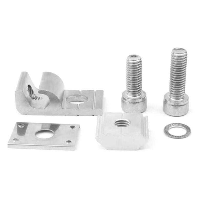 Pack of 4 Aluminum Solar Grounding Clamps with Adjustable Screws & strong Design Easy to Use for Photovoltaic Panel